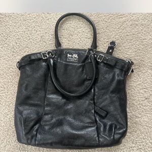 Coach Black Pebbled Leather Tote